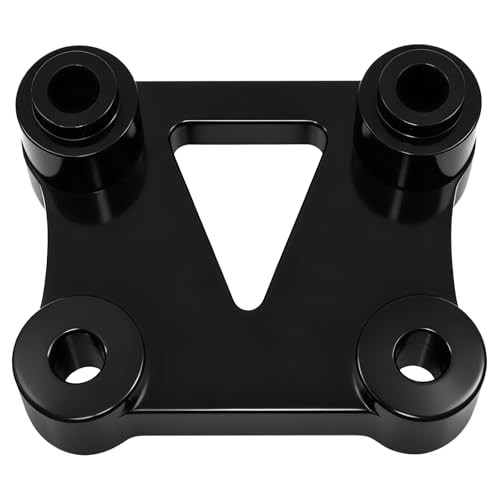 Black Handlebar Riser Pull Back Plate Bracket Handle bar Displacement Adapter