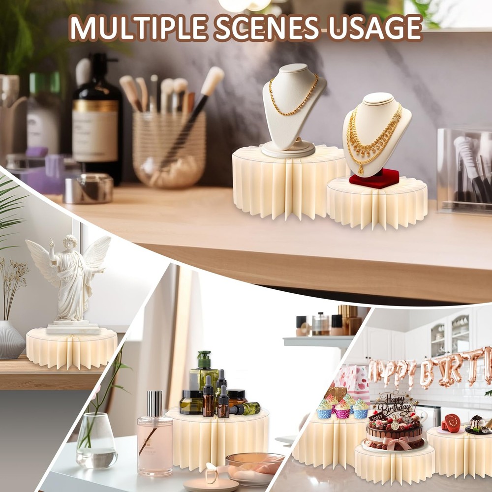 6 Pack Buffet Risers, Acrylic Food Display Risers for Buffet Table, Cardboard...