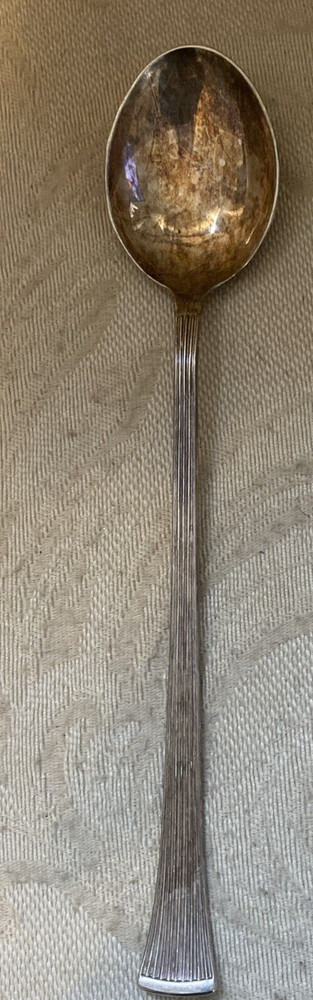 Vintage Silver Plated ITALY 10” Serving Spoon