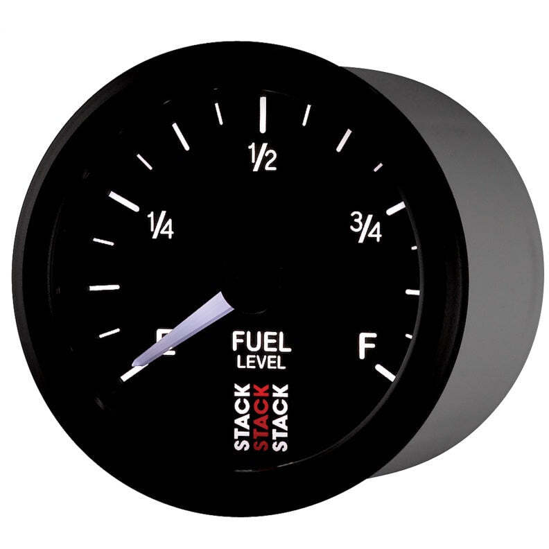 AutoMeter ST3315 Stack Instruments 52mm Pro Stepper Motor Fuel Level Gauge Black