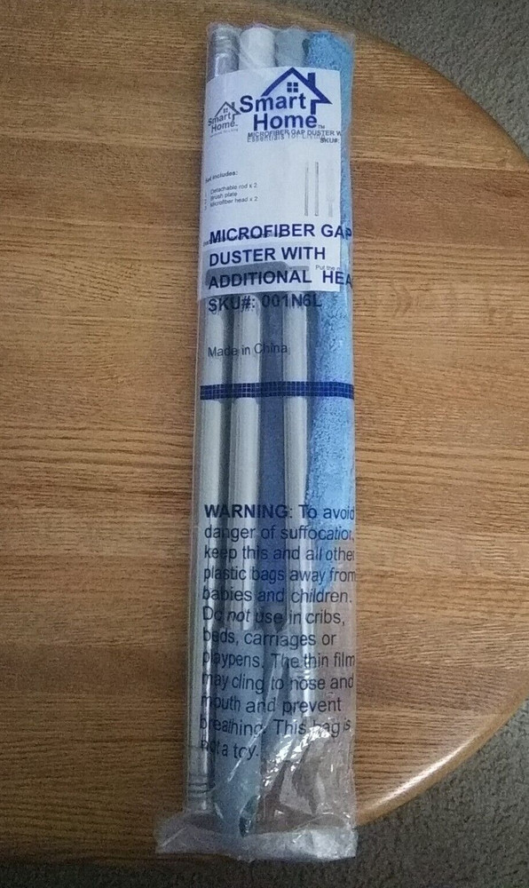 Smart Home Microfiber Gap Duster, Flexible, Collapsible Rod, Extra Duster-NEW