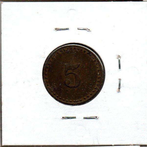 Wapato Washington - Pan Cigar Store - '5' Reverse