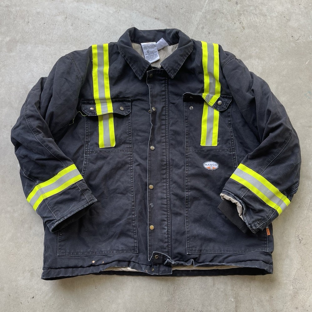 Fireman jacket Men's FR Flame Resistant Bomber Size XL Reg Reflective Rasco