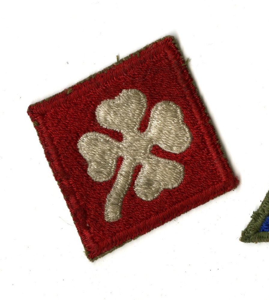 Fourth Army White Back Patch WWII Vintage Pearl Harbor Pacific Training