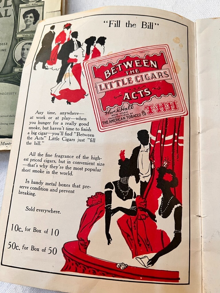 Astor Theater Program Oct 26 1908 William Hodge Henry Jewett Man From Home