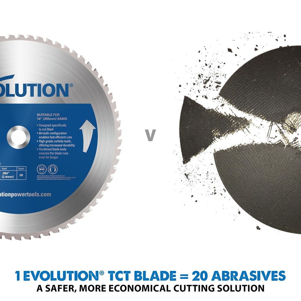 Evolution Power Tools, Professional Blade for Cutting Mild 10 Inch, Blue