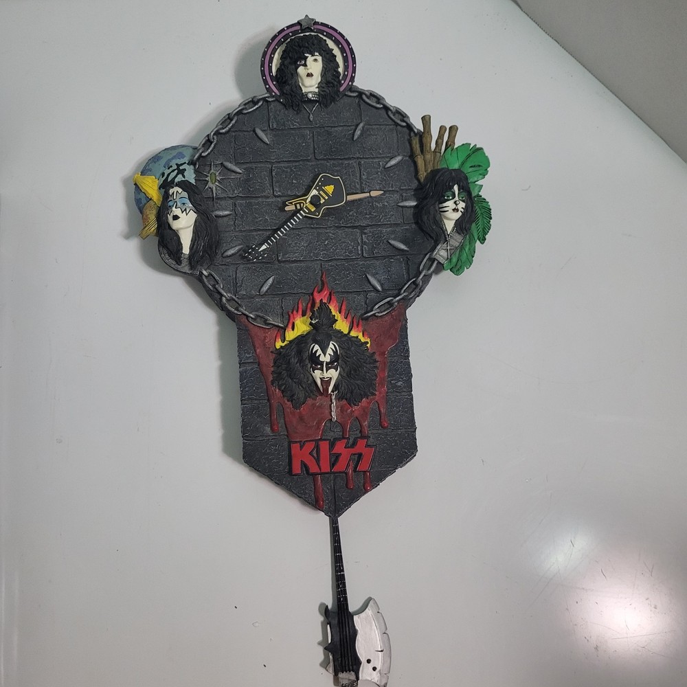 KISS Vintage 1998 SPENCER GIFTS Pendulum Wall Clock