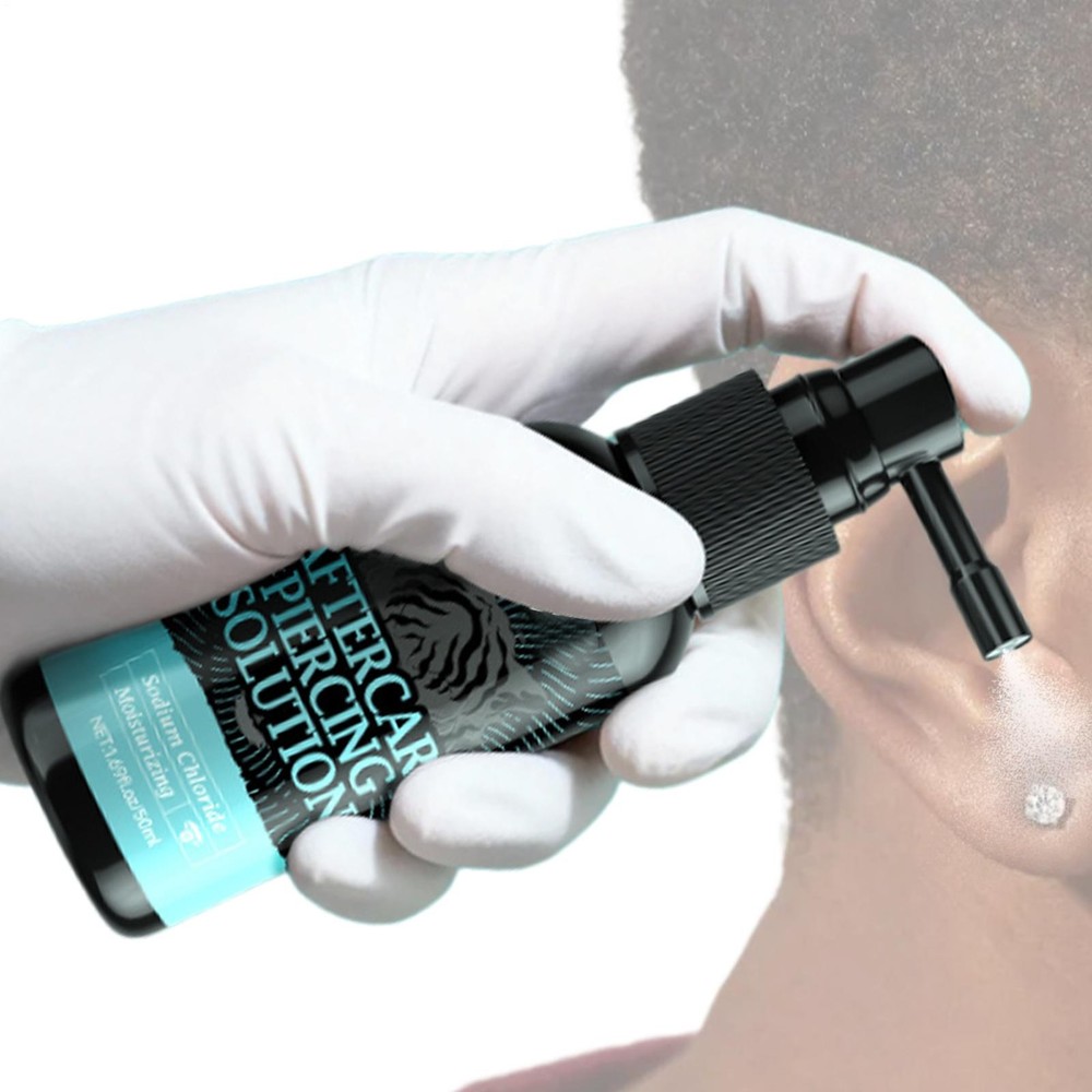 50ml Piercing Cleaning Solution - Saline Solution Piercing Aftercare For Ear Pie