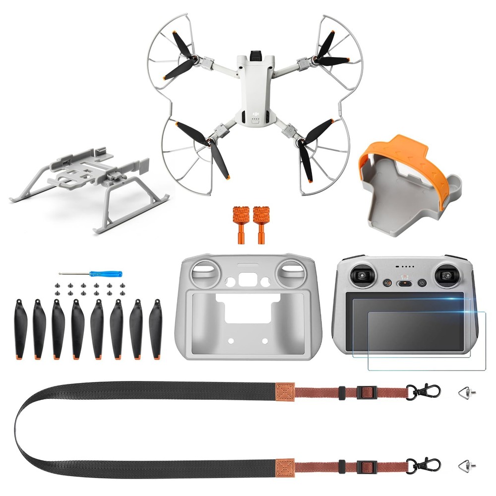 Mini 3 Pro/Mini 3 Accessories Bundle 8 in 1 kit, Propeller Grey