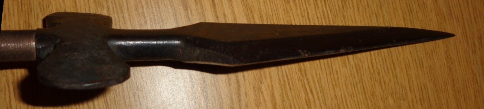 Functional Medieval Hand Made & Forged Blackened Iron Spear Head Unique Decor