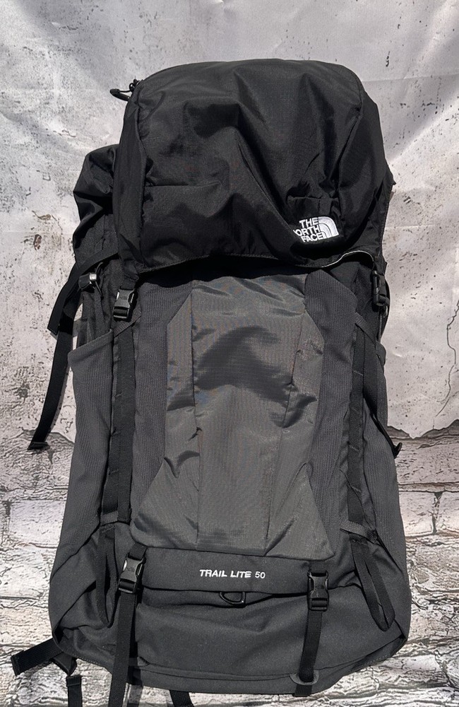 The North Face Trail Lite 50 Backpack Lightweight Charcoal Black