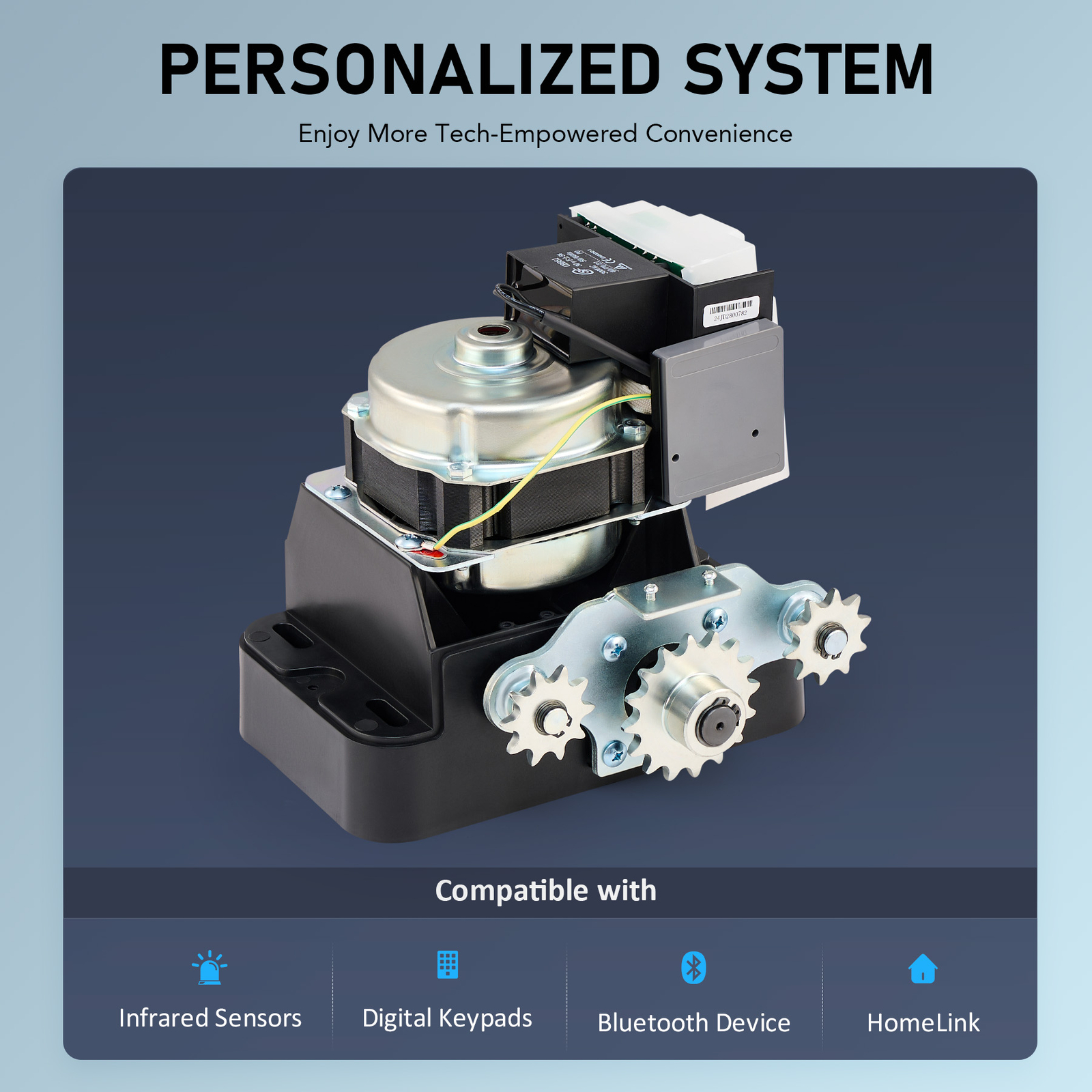 CO-Z 1400lb APP Control Automatic Sliding Gate Opener with Keypad & 4 Remotes