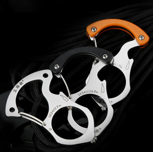 Stainless Steel Multi-function Key Chain Outdoor Safety Chain Car Hook EDC Tools
