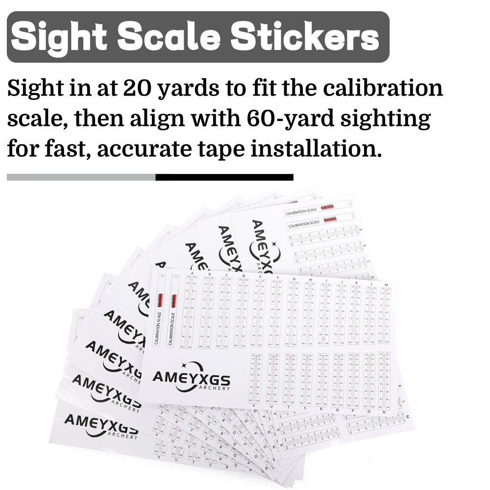 Archery 10X Extended Range Replacement Sight Tape Practice Yardage Tapes Target