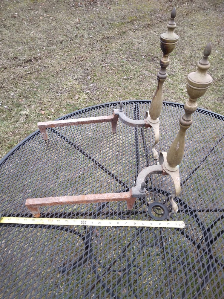Vintage Brass Andirons