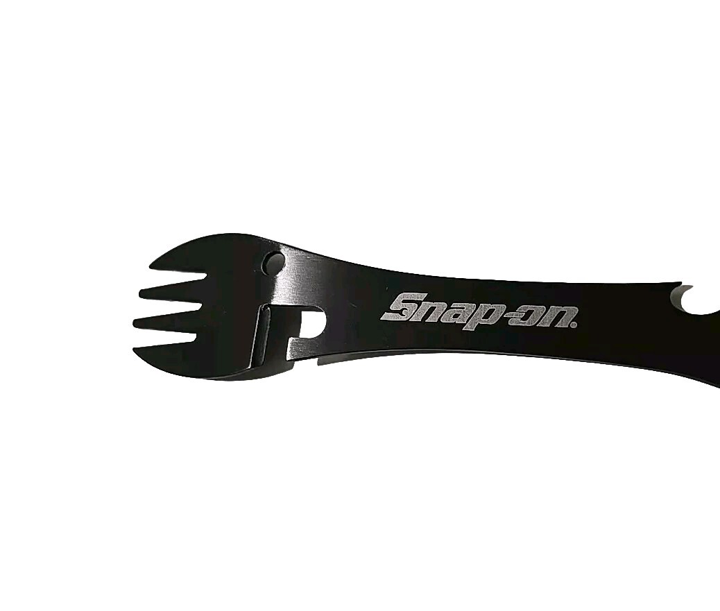 Snap On Tools PROMO Stainless Spoon Fork Opener Camping Survival Spork+Pouch NEW