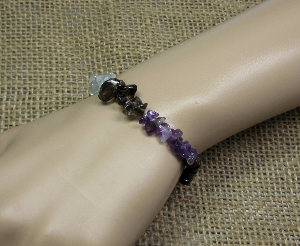 Chakra Chip Bracelet ~ Stretch ~ Crystal Healing