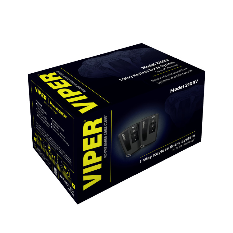 VIPER 2103V / 1-WAY KEYLESS ENTRY SYSTEM W/ (2) 4-BUTTON REMOTES **NEW**