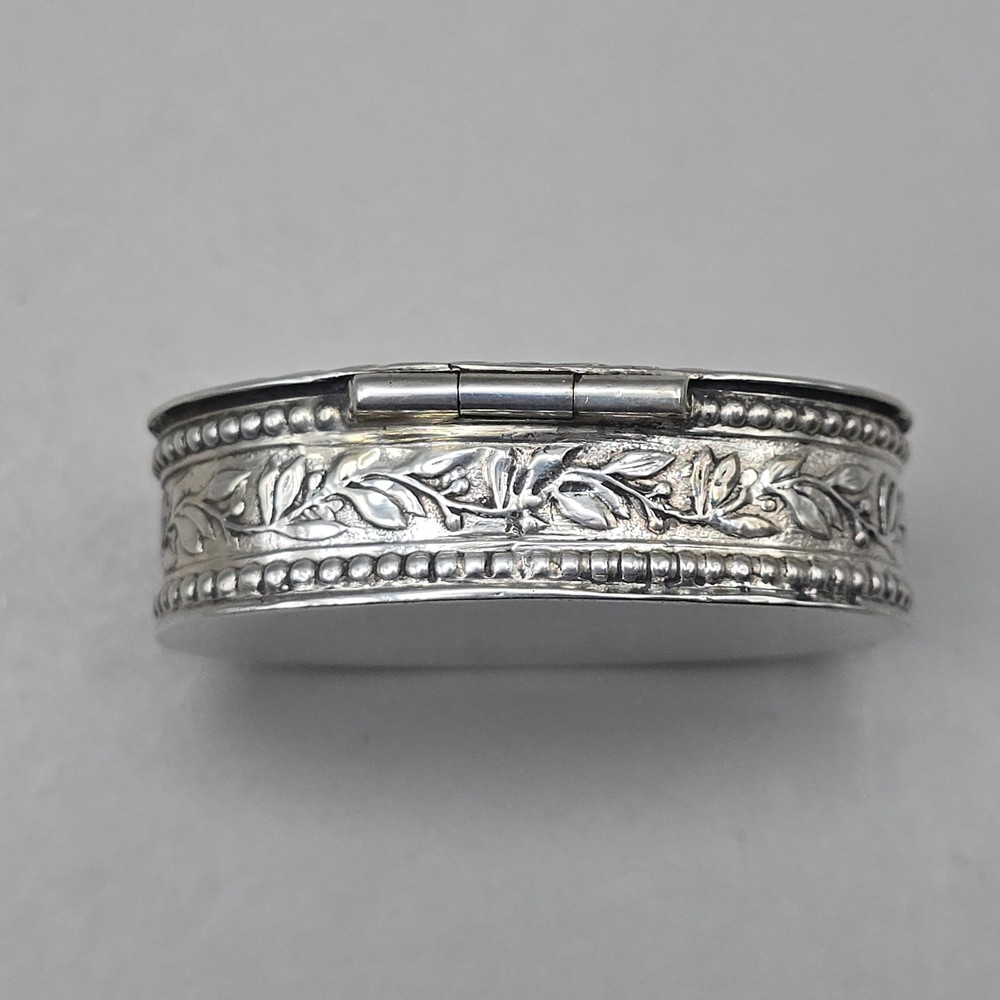 Antique Dutch 800 Silver Pill Box Snuff Box