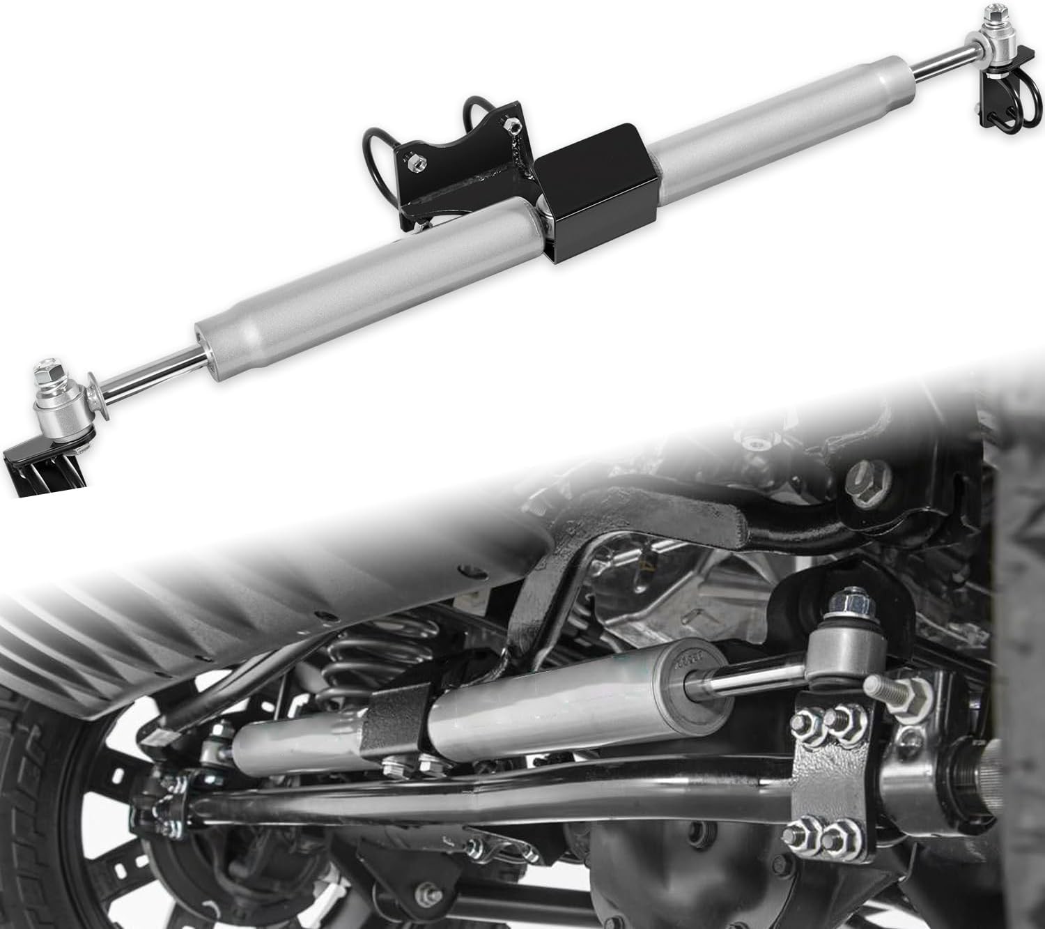 8734930 N3 Dual Steering Stabilizer for Jeep JK Wrangler 2007-2018