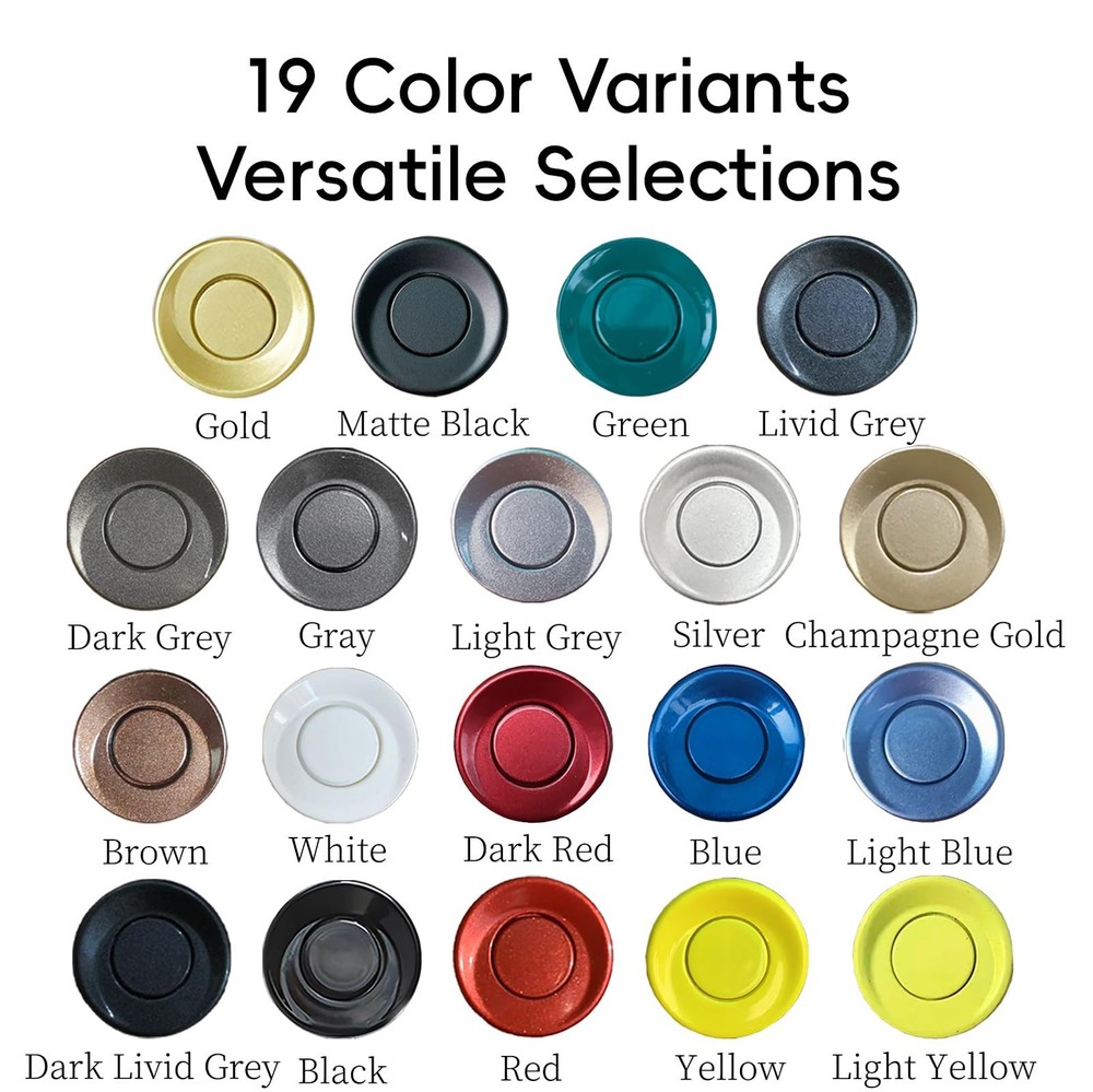 Parking Backup Reverse Sensor Kit 18 Color Options Adjustable Alarm Black