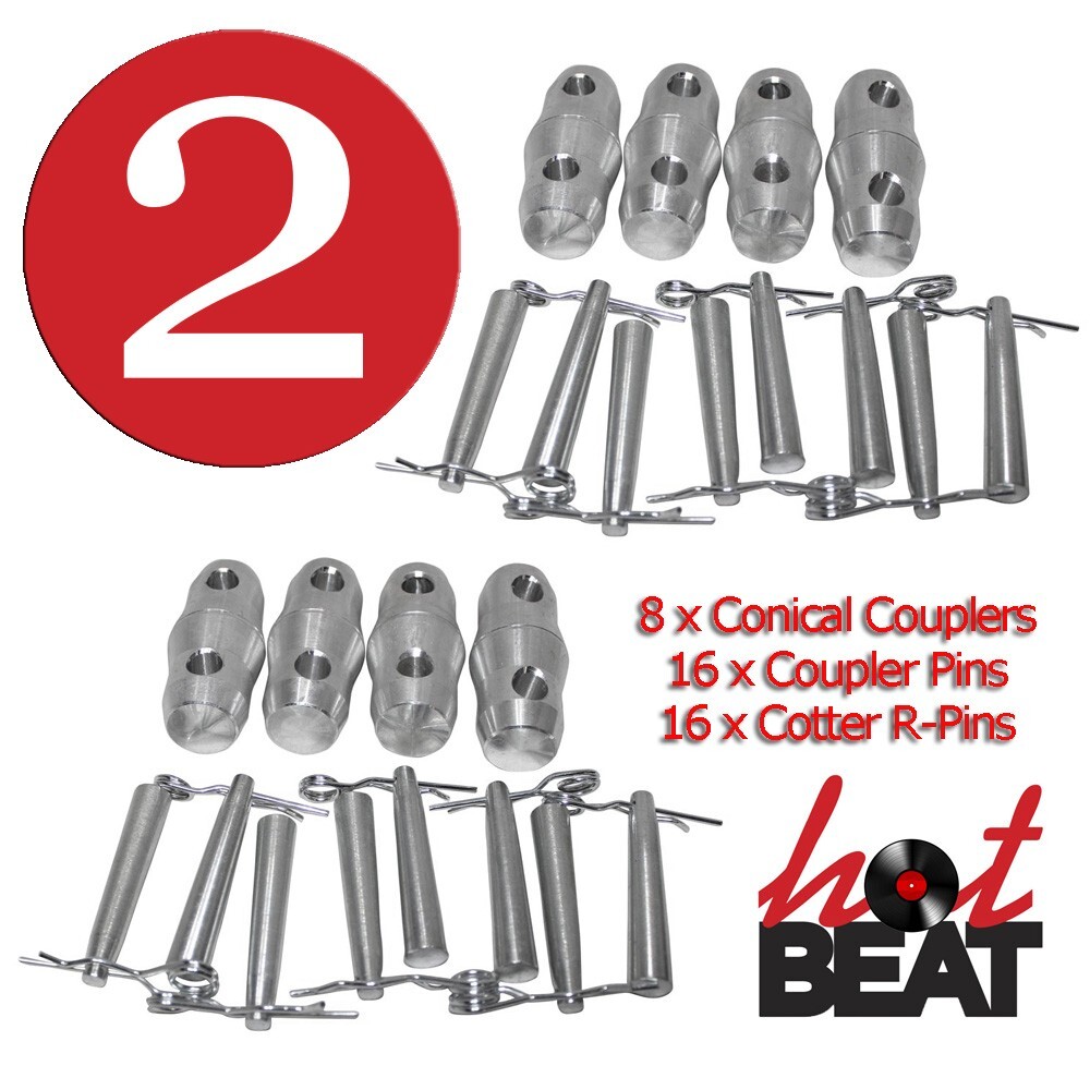 F34 F33 Truss Connectors 8 x Conical 16 x Coupler Pins 16 x Safety R-Cotter Pins