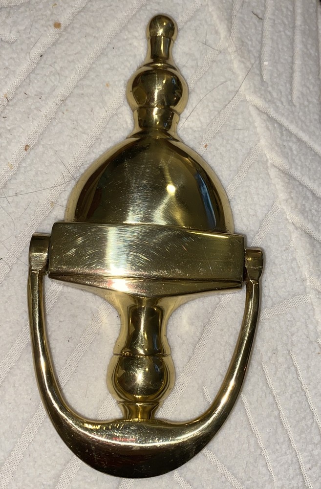 NICE SOLID BRASS DOOR KNOCKER No Engraving