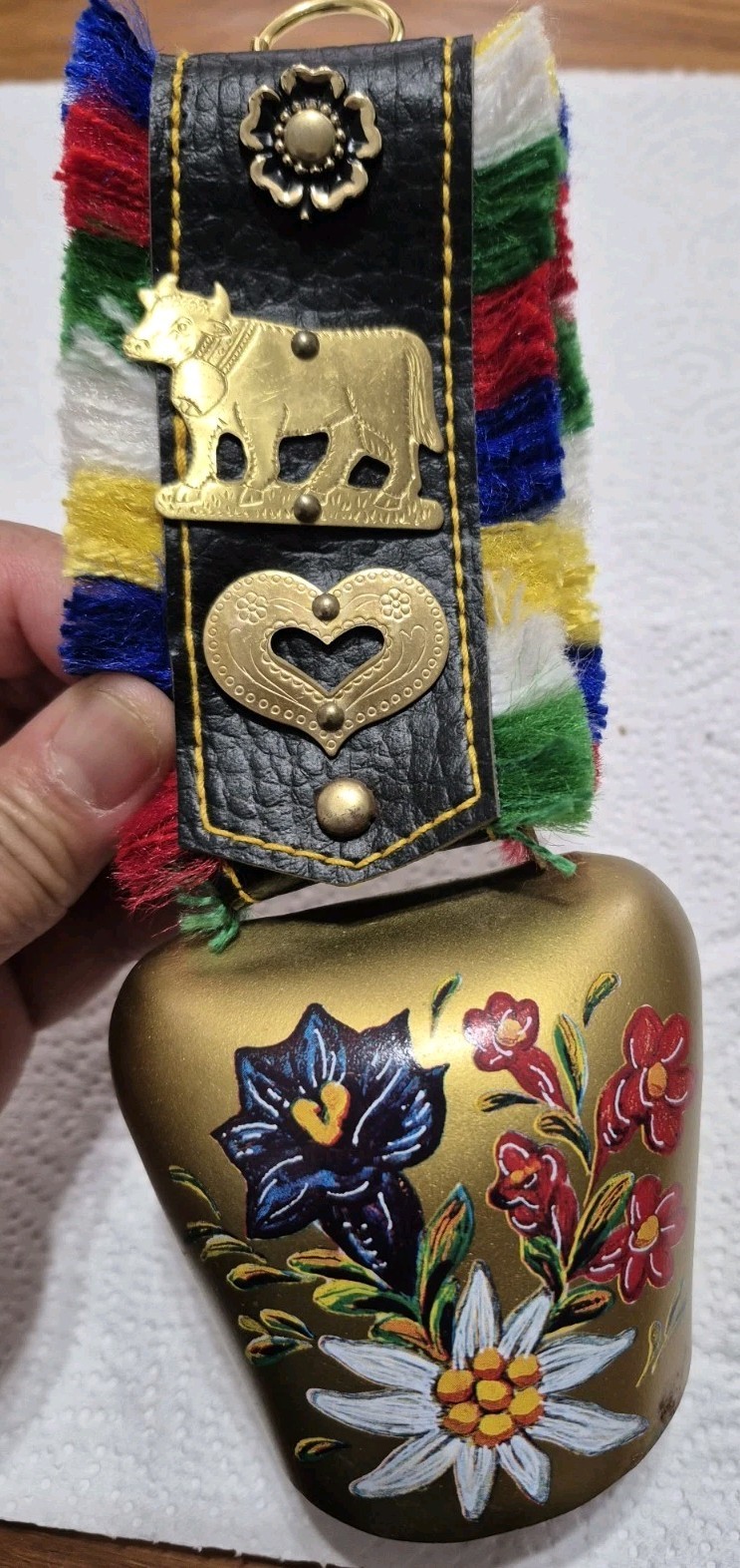 VINTAGE SWISS COWBELL,DECIRATIVE WALL HANGING BELL