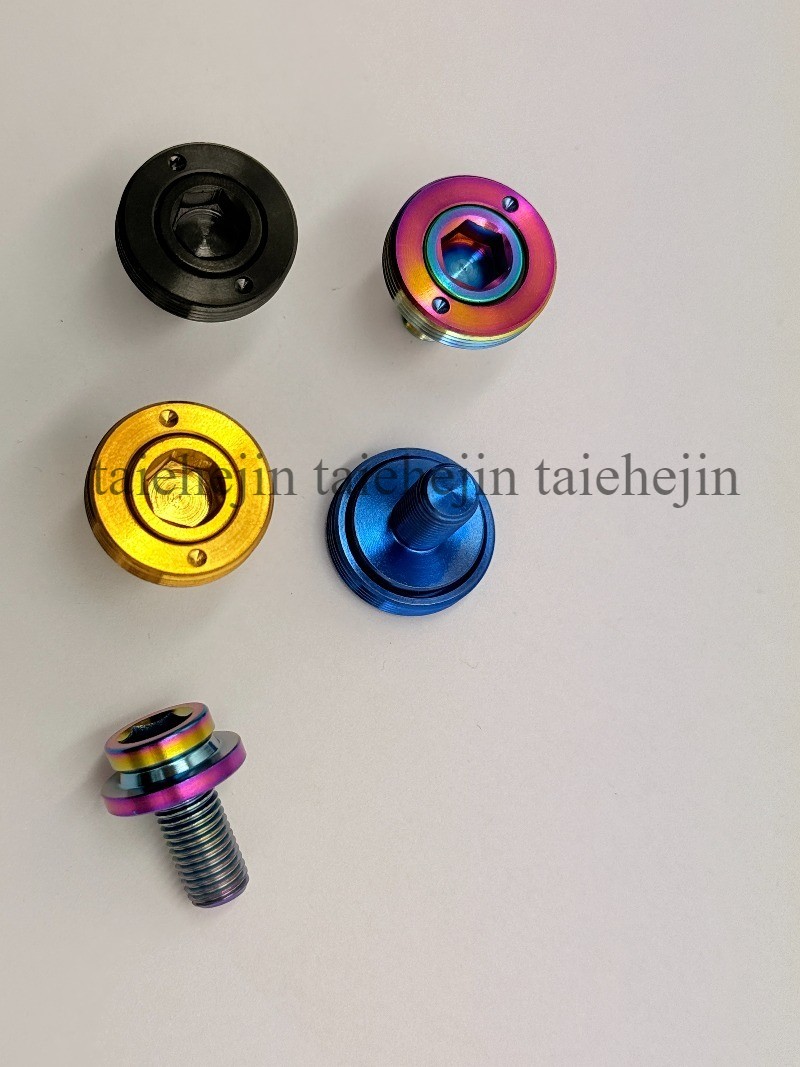 M8x15mm Bike Crank Titanium Bolts Screws Square Taper Bottom Bracket Ti Bolt Cap
