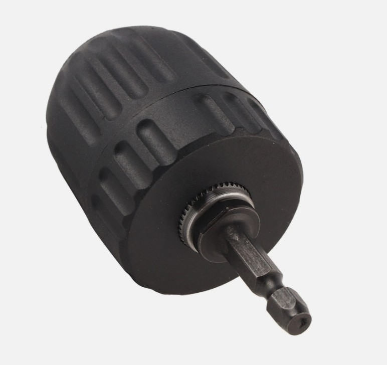 Keyless Drill Chuck Adapter+1/4" Hex Shank Quick Change Drill Bit Adapter Driver