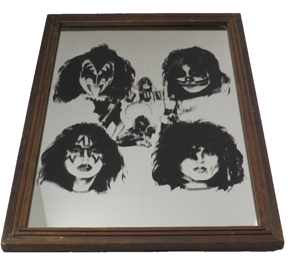 KISS CARNIVAL MIRROR 1970'S RARE LARGE SIZE VERSION