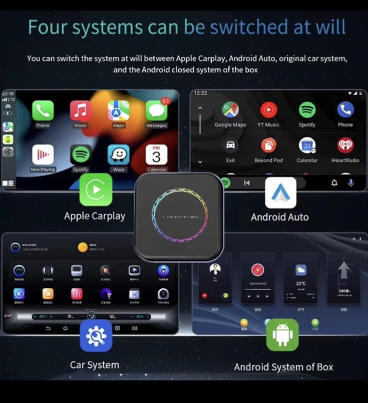 Carlinkit CarPlay Ai Box Plus Android13 QCM 8-Core 8+128GB Wireless Android Auto