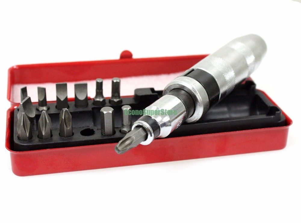 14pc 1/2" Impact Driver Set Screwdrivers SAE Bits Set Reversible Hand Tools