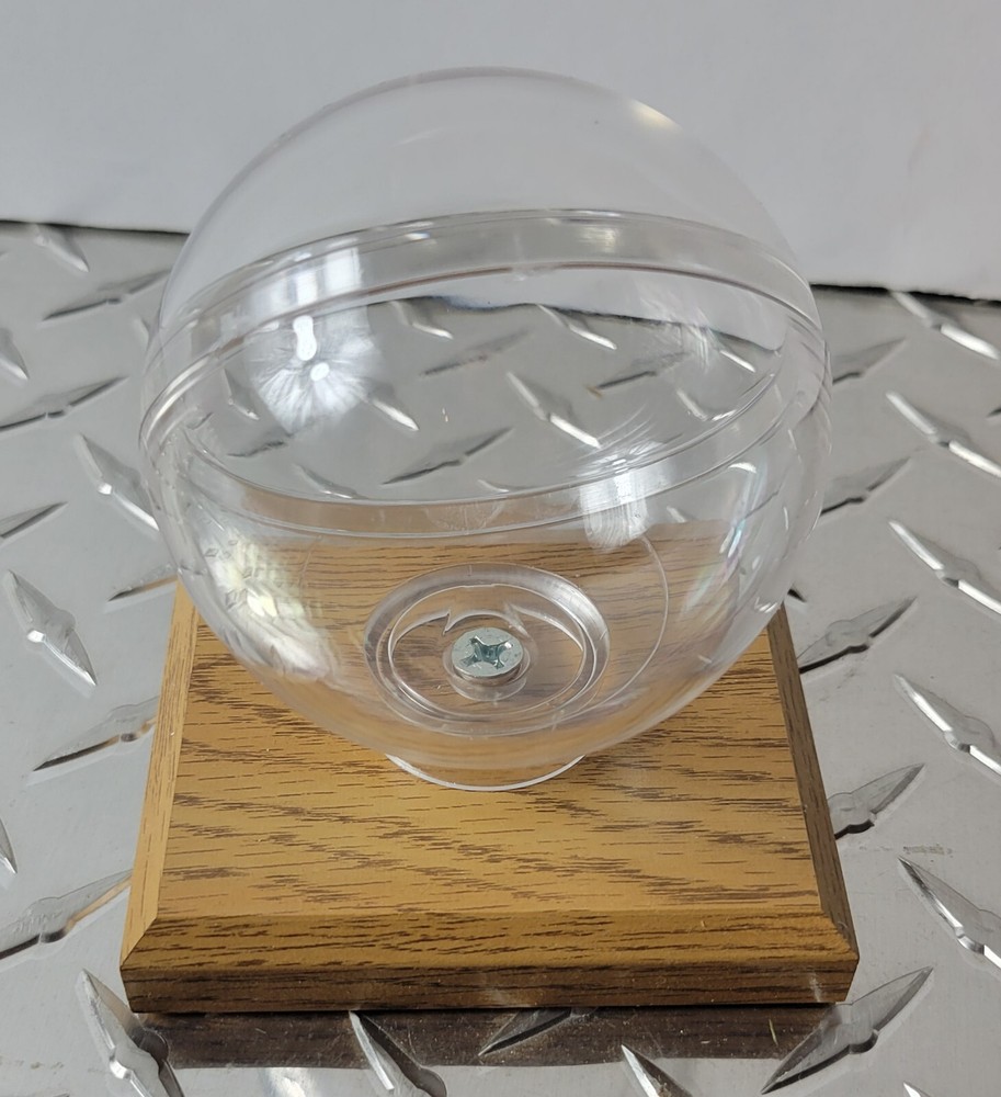 Baseball Holder Wood Base Trophy Game Ball Display Case Award Box E