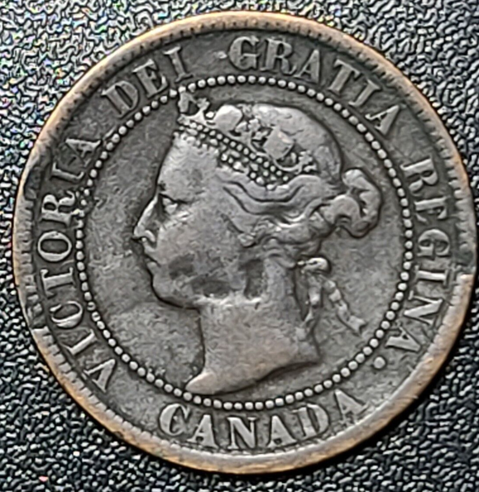 1899 Canada One Cent (bent) CLGDR