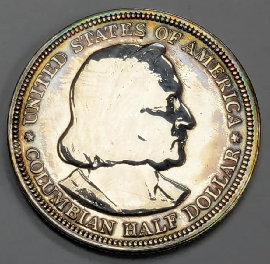 1893 Columbian Exposition Commemorative Half Dollar Cleaned