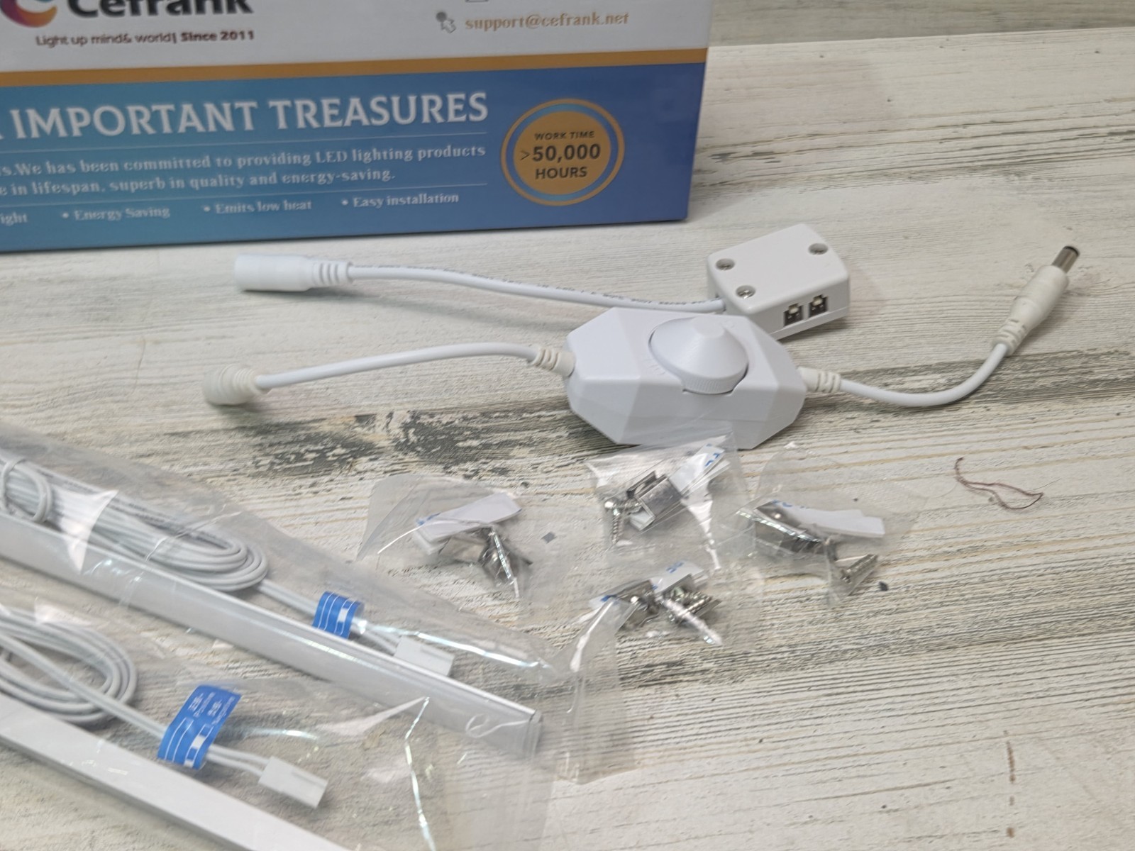 Cefrank Under Cabinet Lighting Bookshelf Light Bar Set Of 4 - 12" Warm White