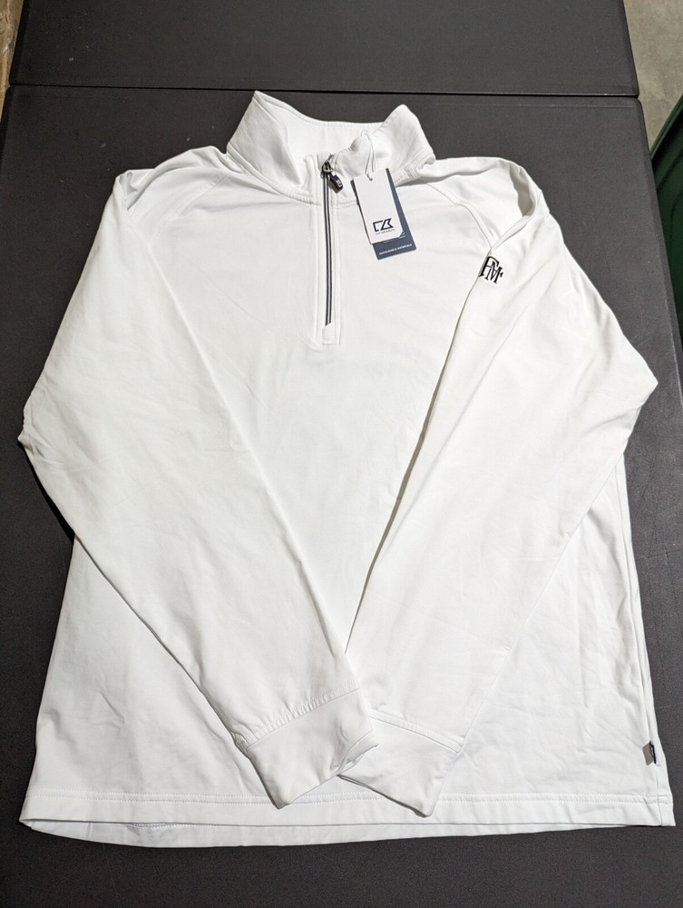NWT MEN'S CUTTER & BUCK PULLOVER, SIZE: L, COLOR: WHITE (M3)