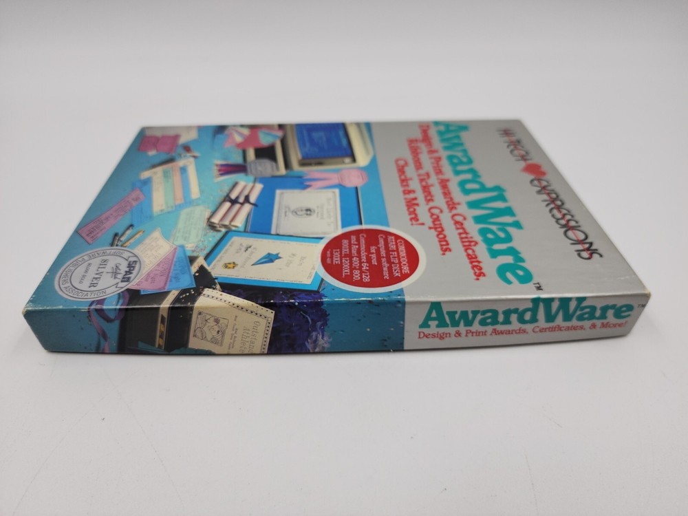 Commodore 64/128 Game Software 1986 Award Ware Hi Tech Expressions Design Print