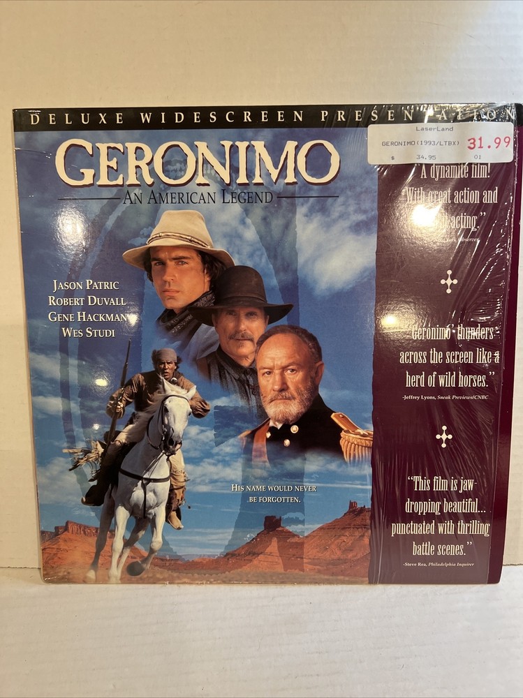 Geronimo an American Legend Widescreen Laserdisc LD Gene Hackman