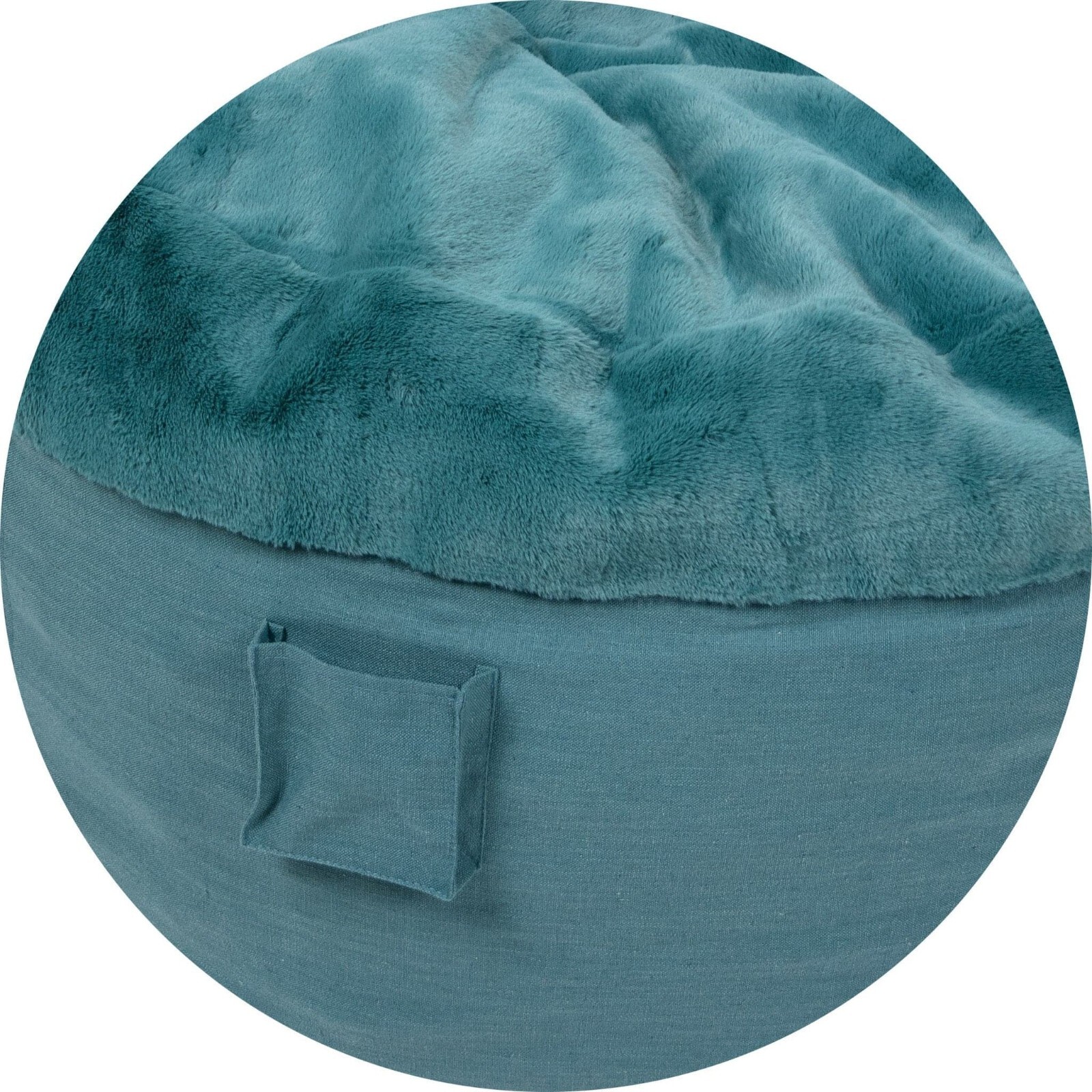 CordaRoy's Bean Bag Nest Cover Only with Pillow Queen Size Bunny Fur