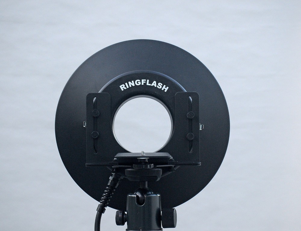 Bowens Ring Flash, 15" Diffuser, Camera Bracket, for Speedotron Black Line