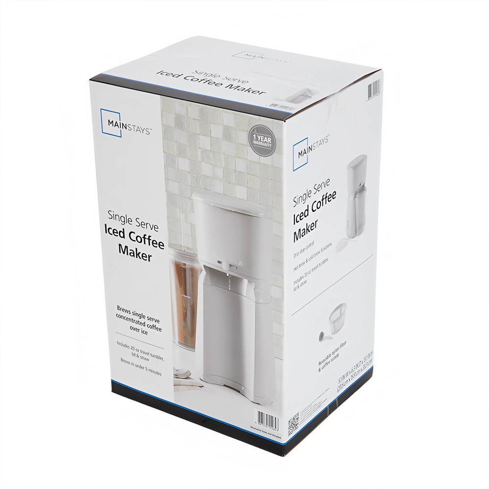 Single Serve Iced Coffee Maker Soft Silver