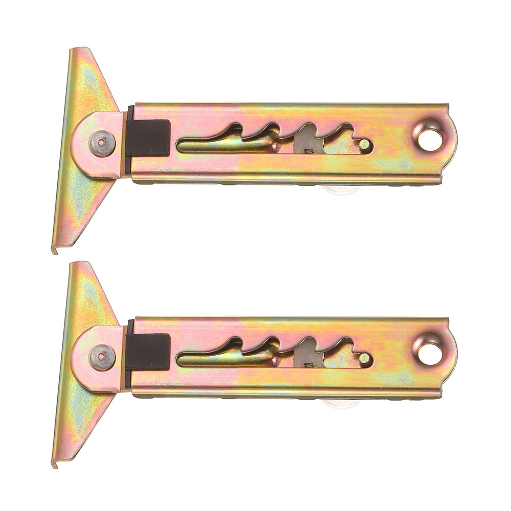 2Pcs 4-Gear Adjustable Angle Hinge, Triangle Single End Color Zinc