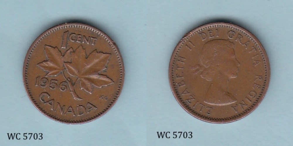 Canada 1 Cent 1956 (Elizabeth II) Coin
