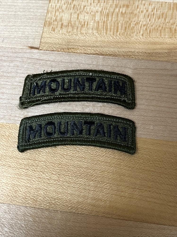 2 U.S. US CLOTH SUBDUED MOUNTAIN SHOULDER TAB