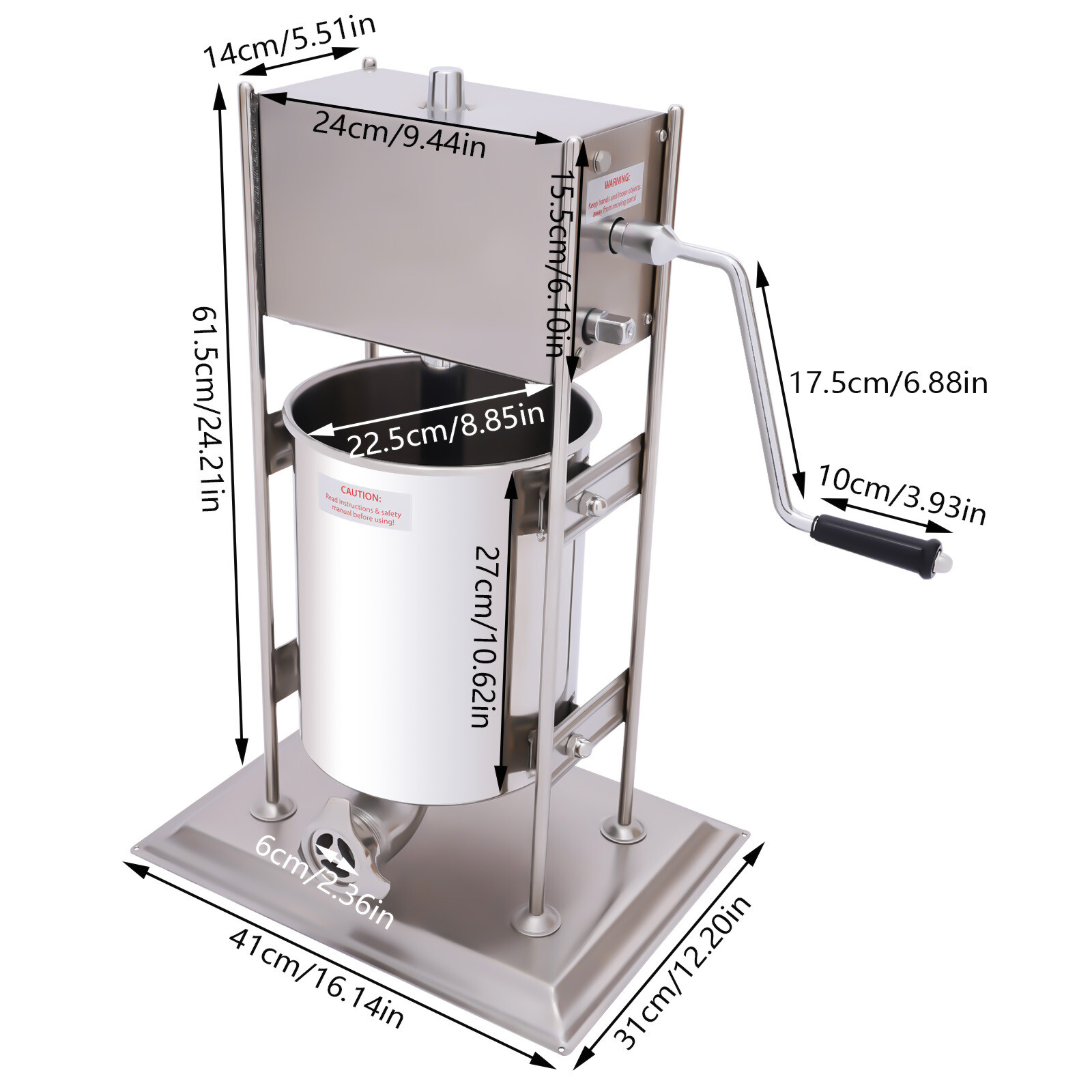 For Commercial Manual Spanish Churro Machine 10L Vertical Churrera Churros Maker
