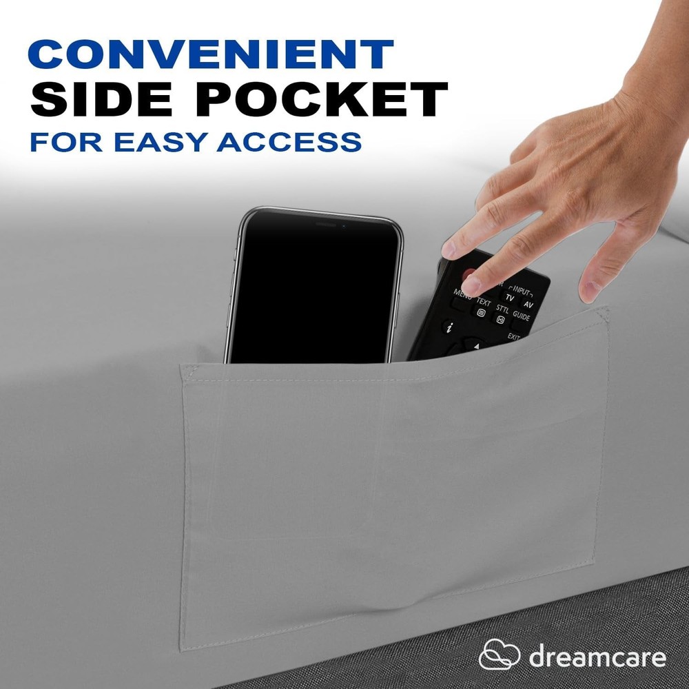 4-Piece Queen Sheet Set - Extra Deep Pocket, Cooling Microfiber Bedding