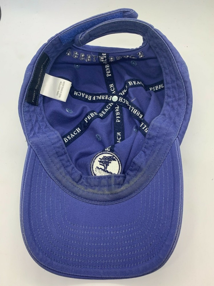 Blue 1919 Golf Cap Hat Pebble Beach Collection Adjustable Back 100% Cotton