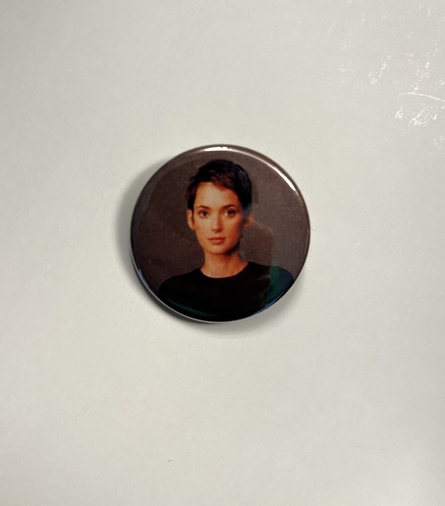 Winona Ryder Pinback Button. Original Handmade 1.5” Button.